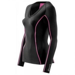 Fitness Mania - Skins - A200 Long Sleeve Top - Womens - Black/Pink - Small