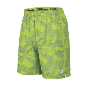 Fitness Mania - Wilson Summer Perspective Stretch 8" Woven Mens Tennis Shorts - Granny Green/Silver