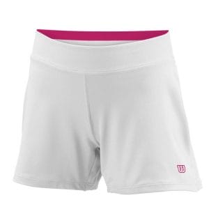 Fitness Mania - Wilson Sweet Spot Girls Tennis Shorts - White/Hot Pink