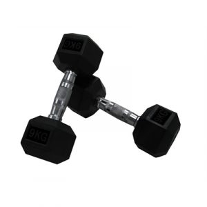 Fitness Mania - Brawn Strength Rubber Hex Dumbbell - 32.5kg