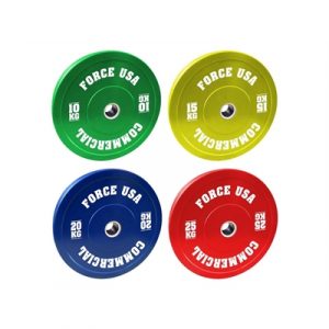 Fitness Mania - Force USA Pro Grade Colour Bumper Plates - 10kg - Green
