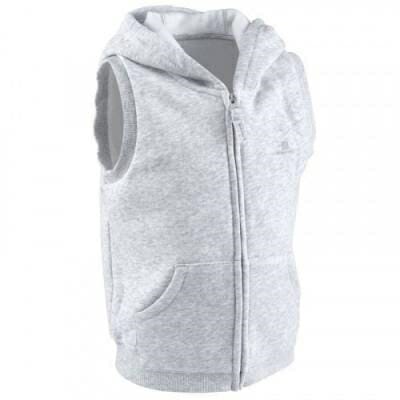 Fitness Mania – 100 Baby Sleeveless Hooded Gym Jacket – Grey