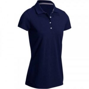 Fitness Mania - 500 Women's Golf Short Sleeve Temperate Weather Polo Shirt - Navy Blue