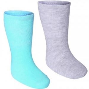 Fitness Mania - Baby Gym Socks Two Pair Pack Light Green and Mottled Grey