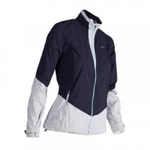 Fitness Mania - 900 Women's Golf Waterproof Rain Jacket - Navy Blue and Grey