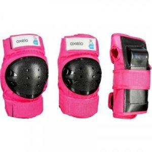 Fitness Mania - Basic Children's 3-Piece Protective Gear for Skates/Skateboard/Scooter - Pink