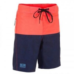 Fitness Mania - 500 Long Tween surfing boardshorts Heather red