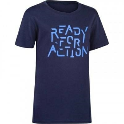 Fitness Mania – 100 Boys’ Short-Sleeved Gym T-Shirt – Print/Blue