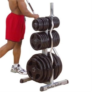 Fitness Mania - Body Solid GOWT Olympic Plate Tree & Bar Holder