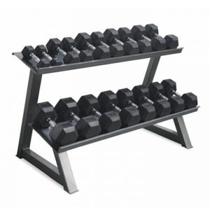 Fitness Mania - Morgan Rubber Hex Dumbbell Rack - DLX