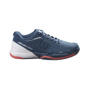 Fitness Mania - Wilson Rush Pro 2.5 AC Womens Tennis Shoes - Majolica Blue/White/Hot Coral