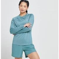 Fitness Mania -  MP Women's Run Life Training Long Sleeve T-Shirt - Stone Blue/ White