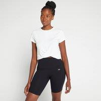 Fitness Mania –  MP Women’s Composure Twist Front Crop T-Shirt – White – XXS