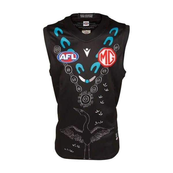 Fitness Mania – Macron Port Adelaide Power AFL 2022 Indigenous Mens Football Guernsey